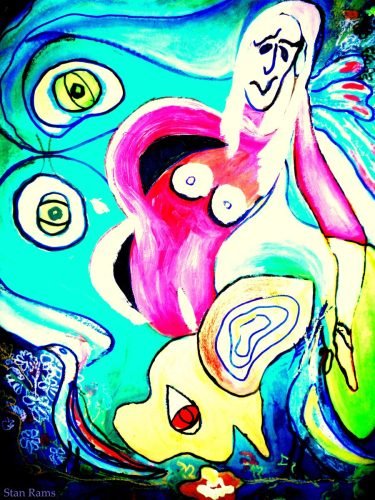 Cobra-s-Love-acryl-on-canvas-Stan-Rams-2012-original-signed