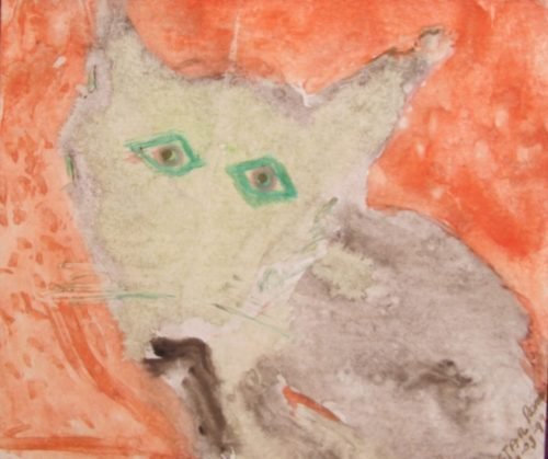 cat aquarel by stan rams