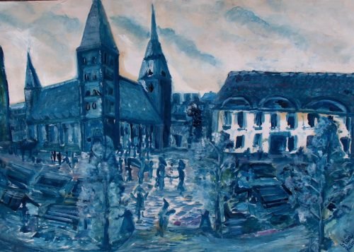 blue city parkstad oilpainting stan rams