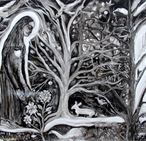 The-Small-road-oilpanel-Stan-Rams-2001 Jesus Art 