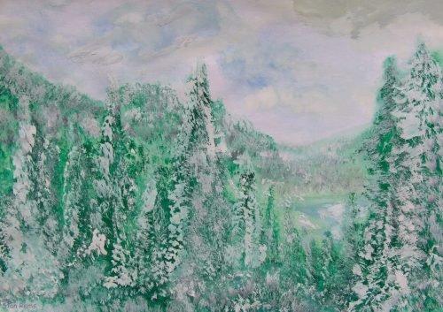 Winter-peace oilpainting stan rams